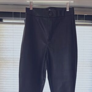 Zara Faux Leather Pleather Pants 77302 Small